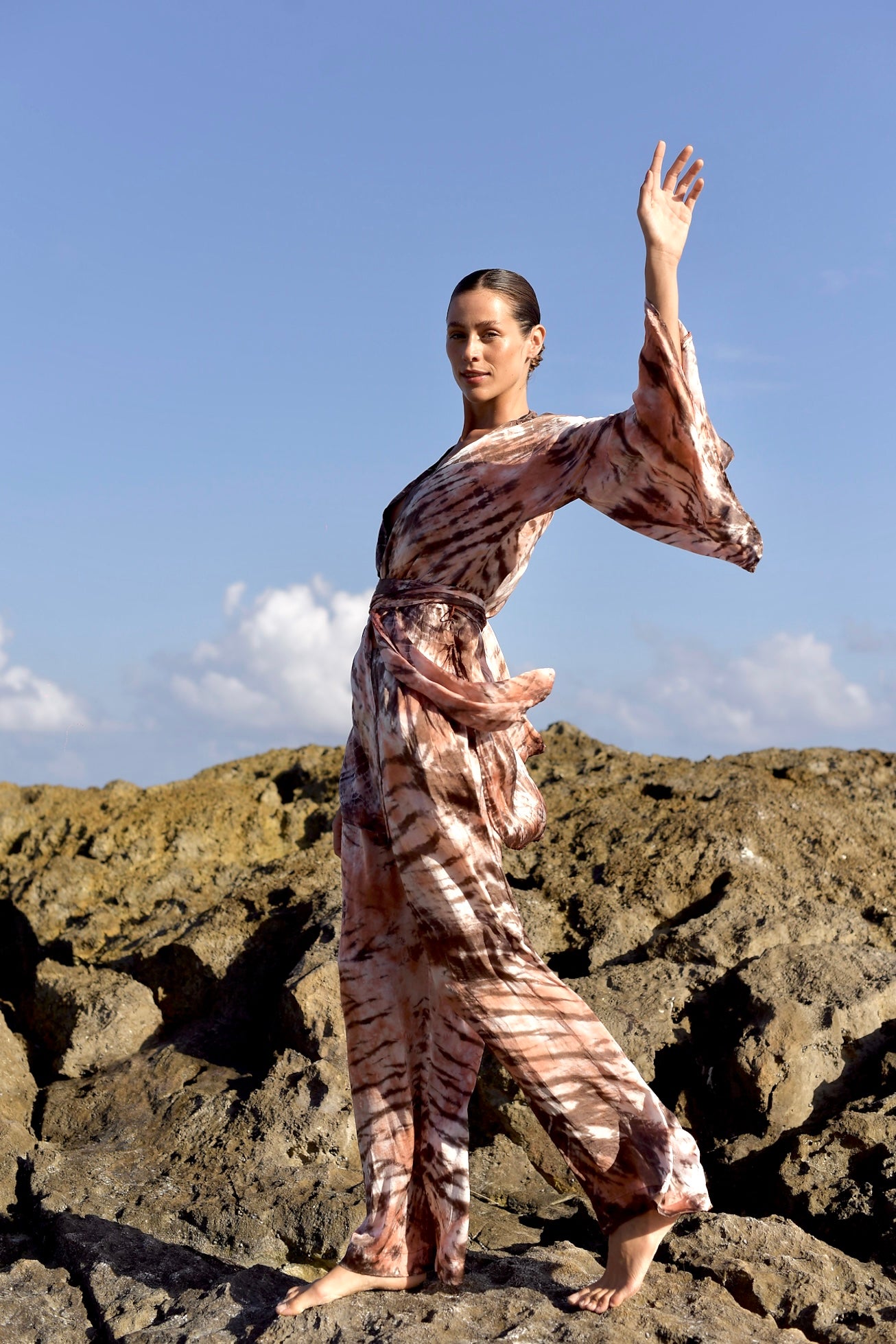Mar Silk Pants Set in Rose Rust