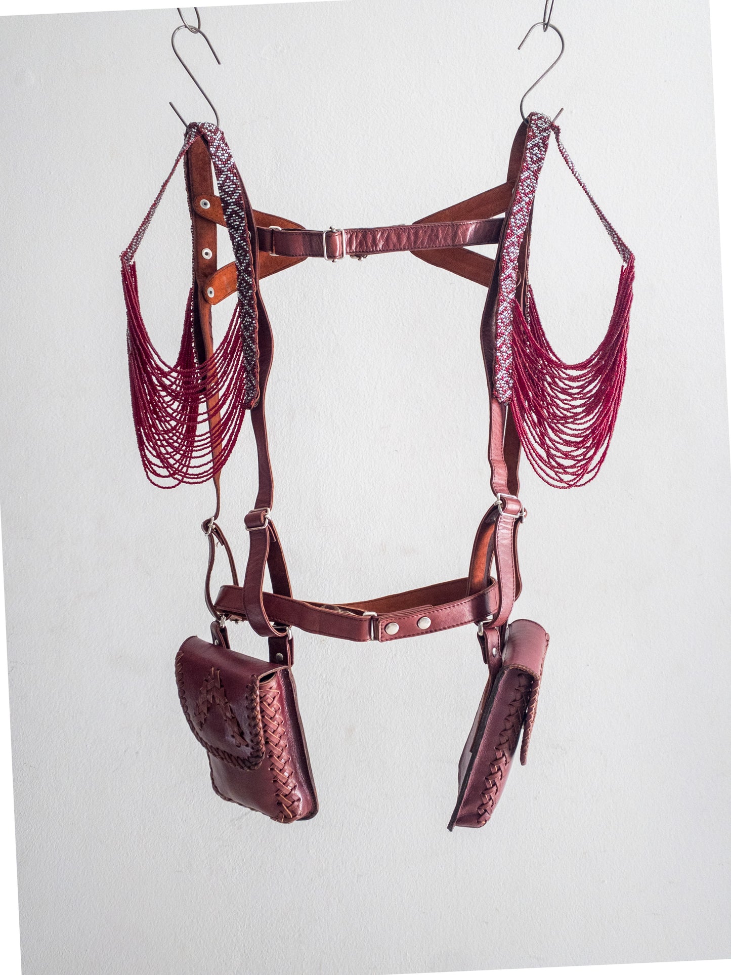 Burgundy Red Beaded Holster