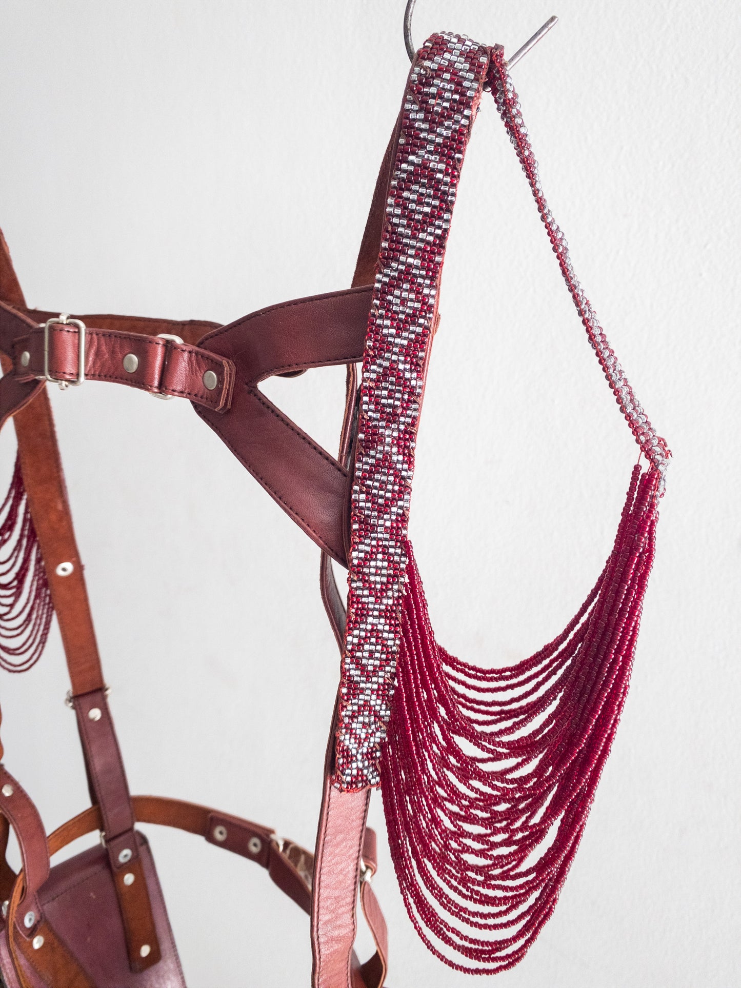 Burgundy Red Beaded Holster