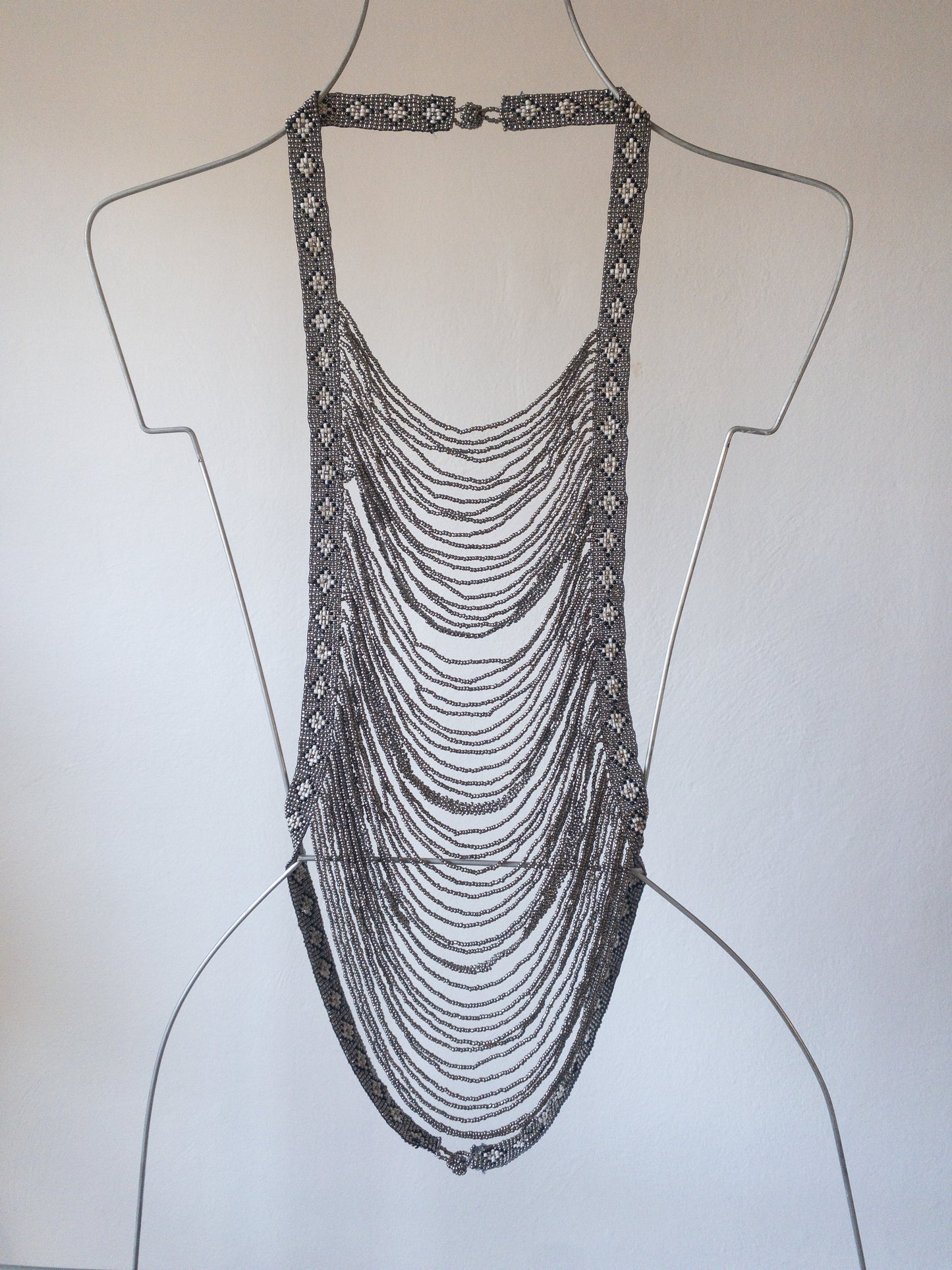Silver Beaded Halter