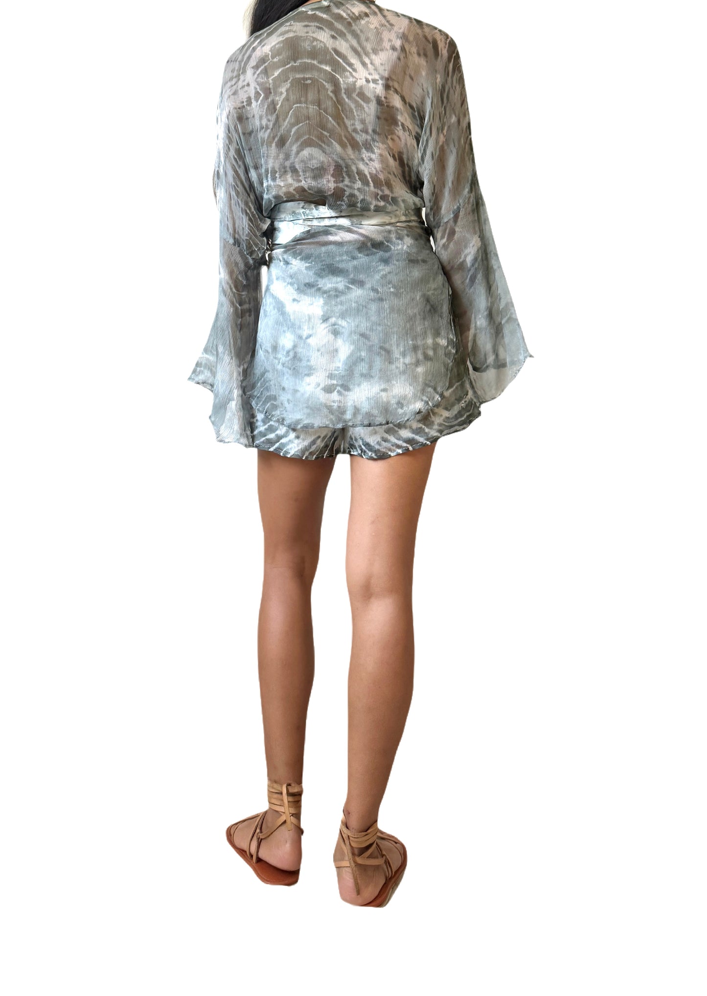 Hera Chiffon Set in Storm Grey