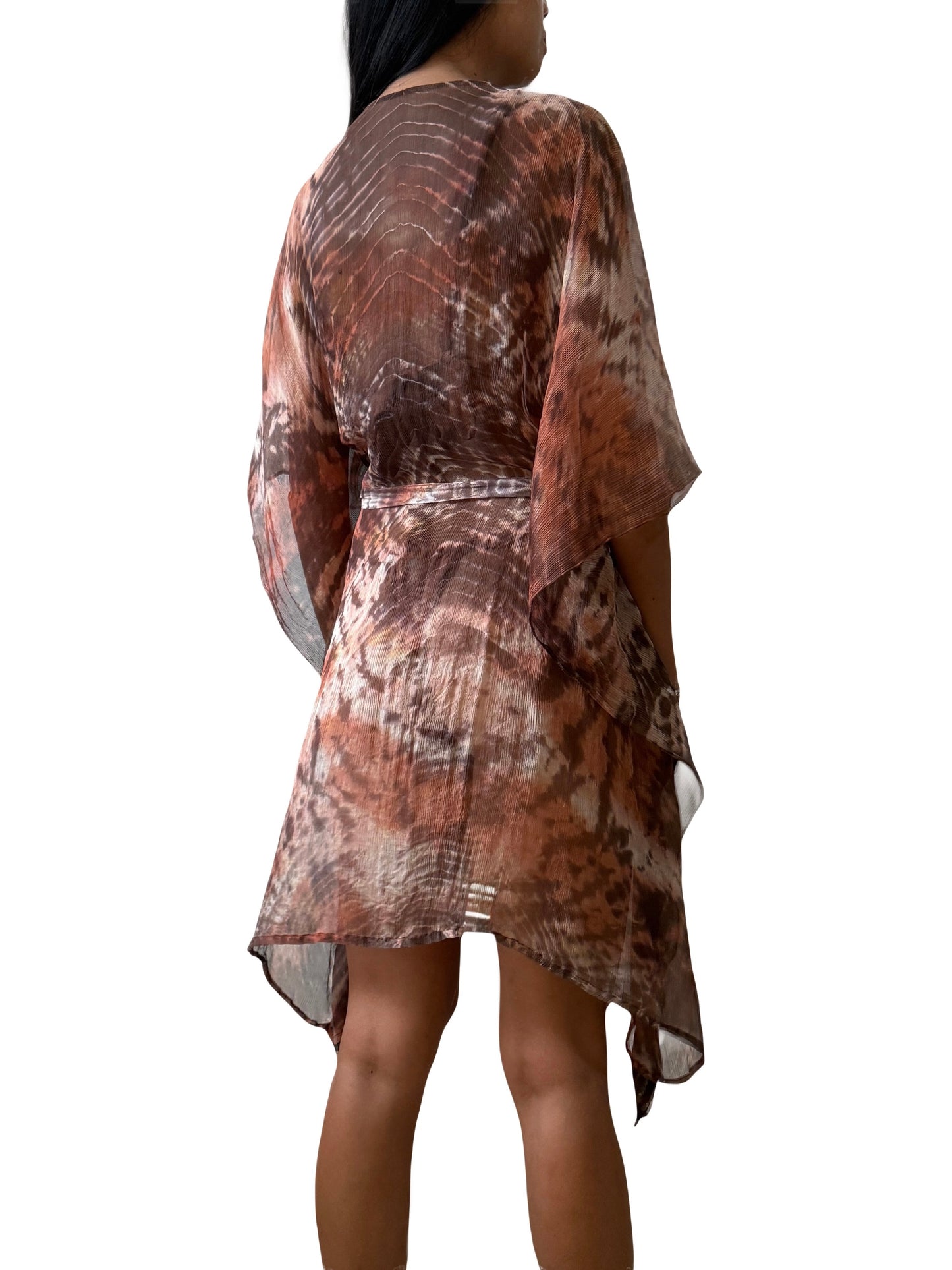 Azure Kaftan Dress in Rose Rust