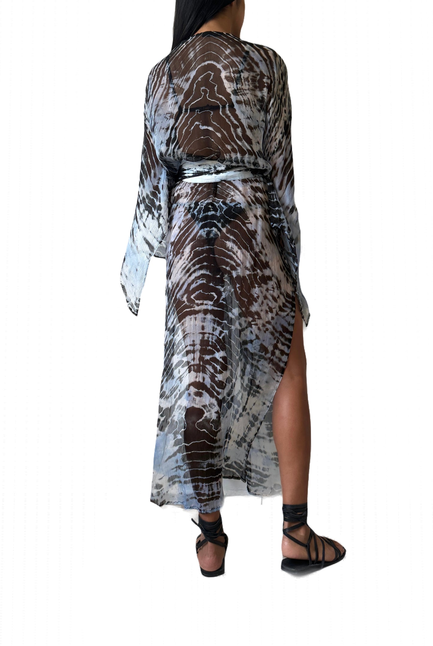 Long Kimono in Ocean Blue