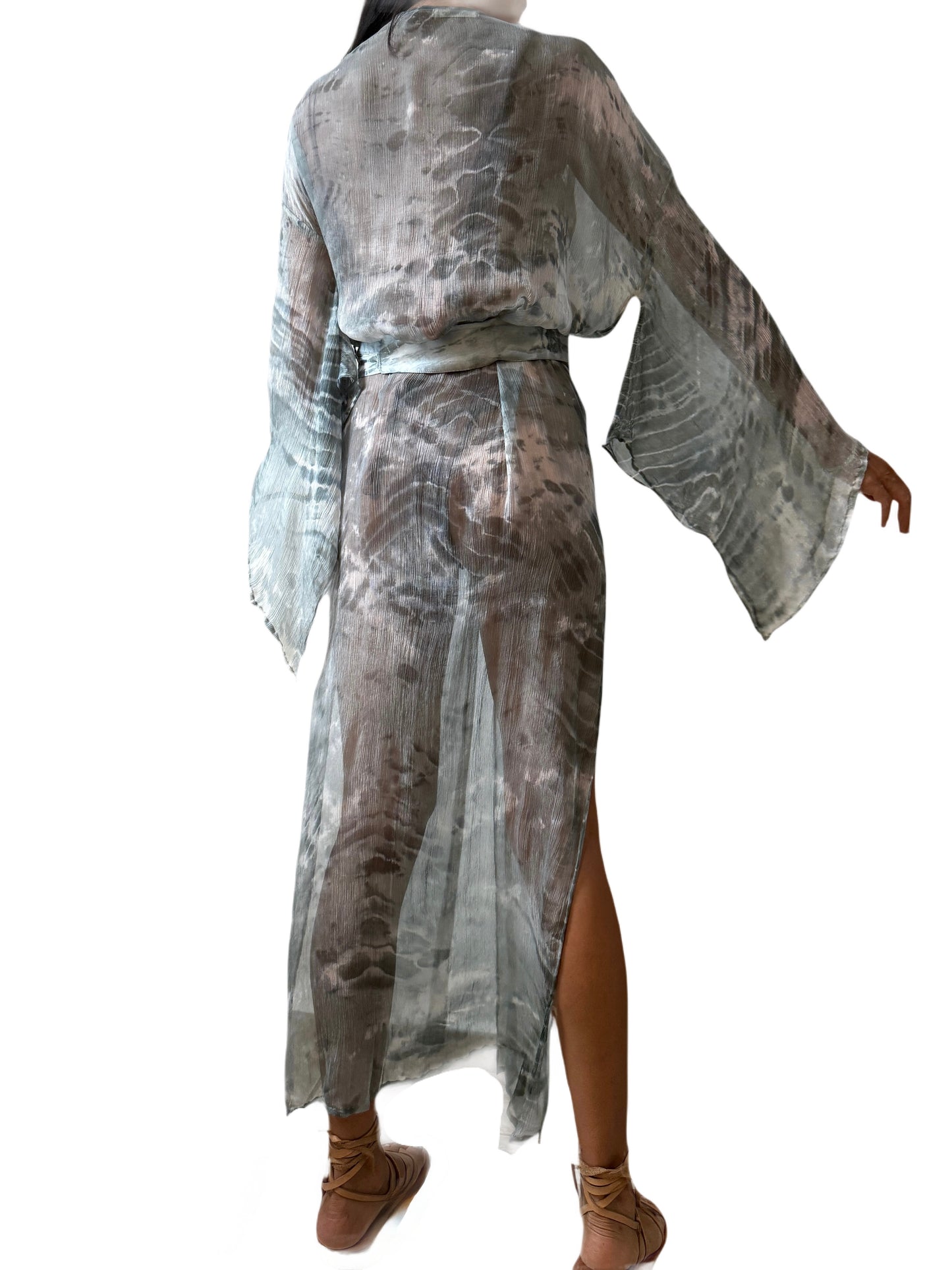 Long Kimono in Storm Grey