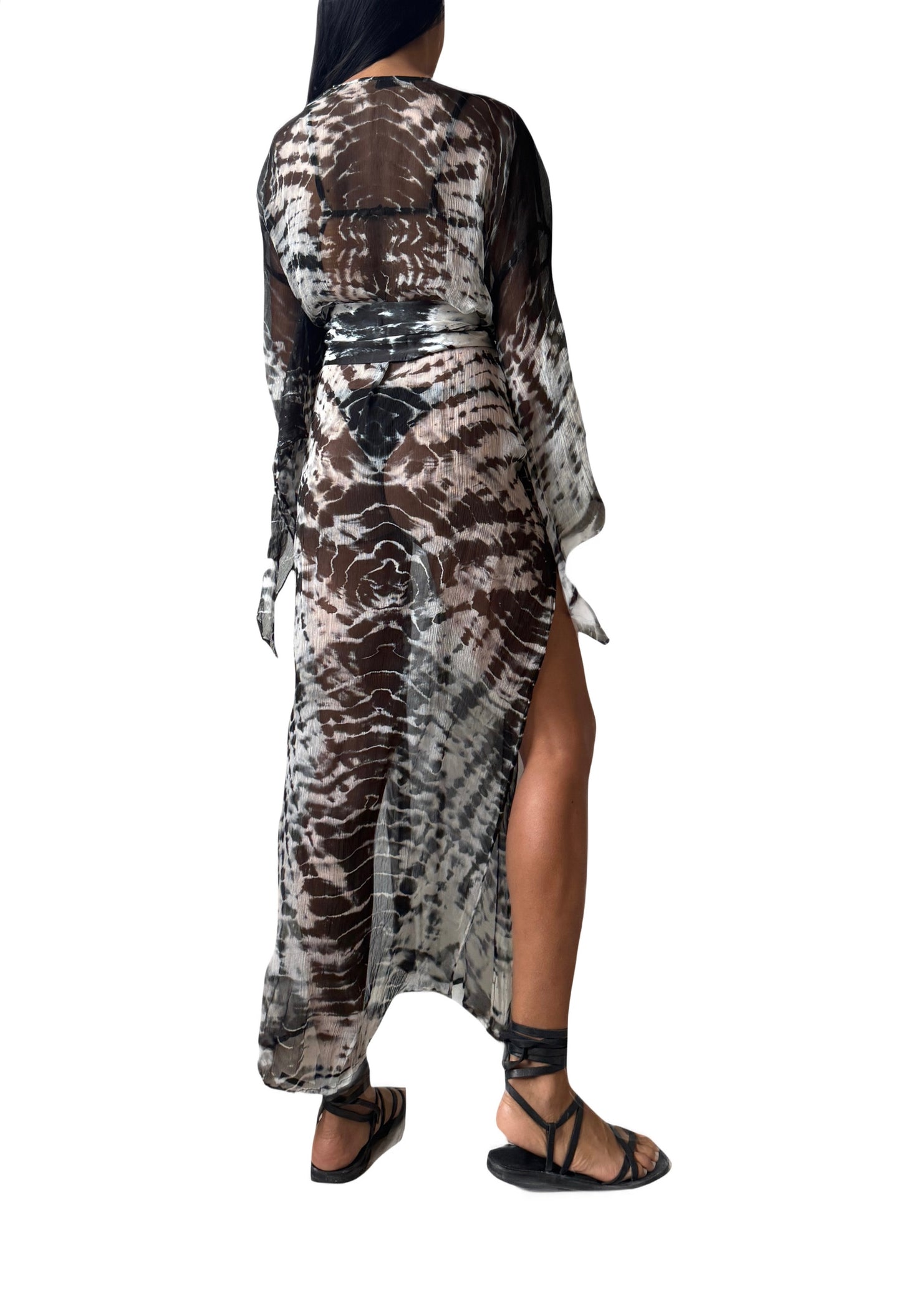 Long Kimono in Black/White