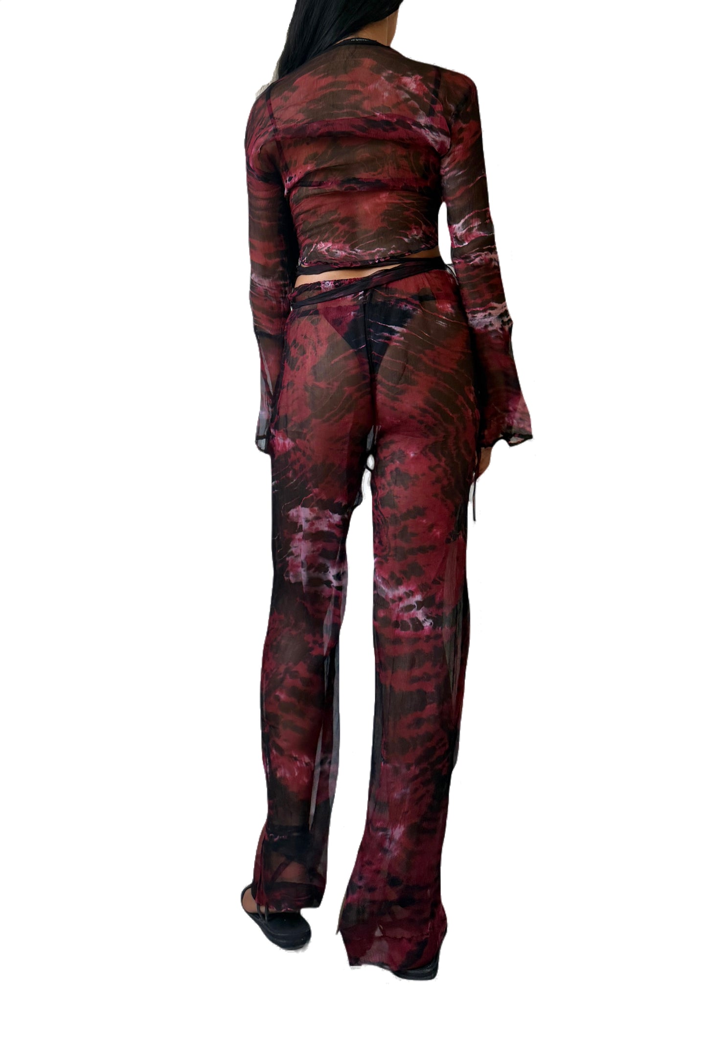 Clo Pants Set in Maroon