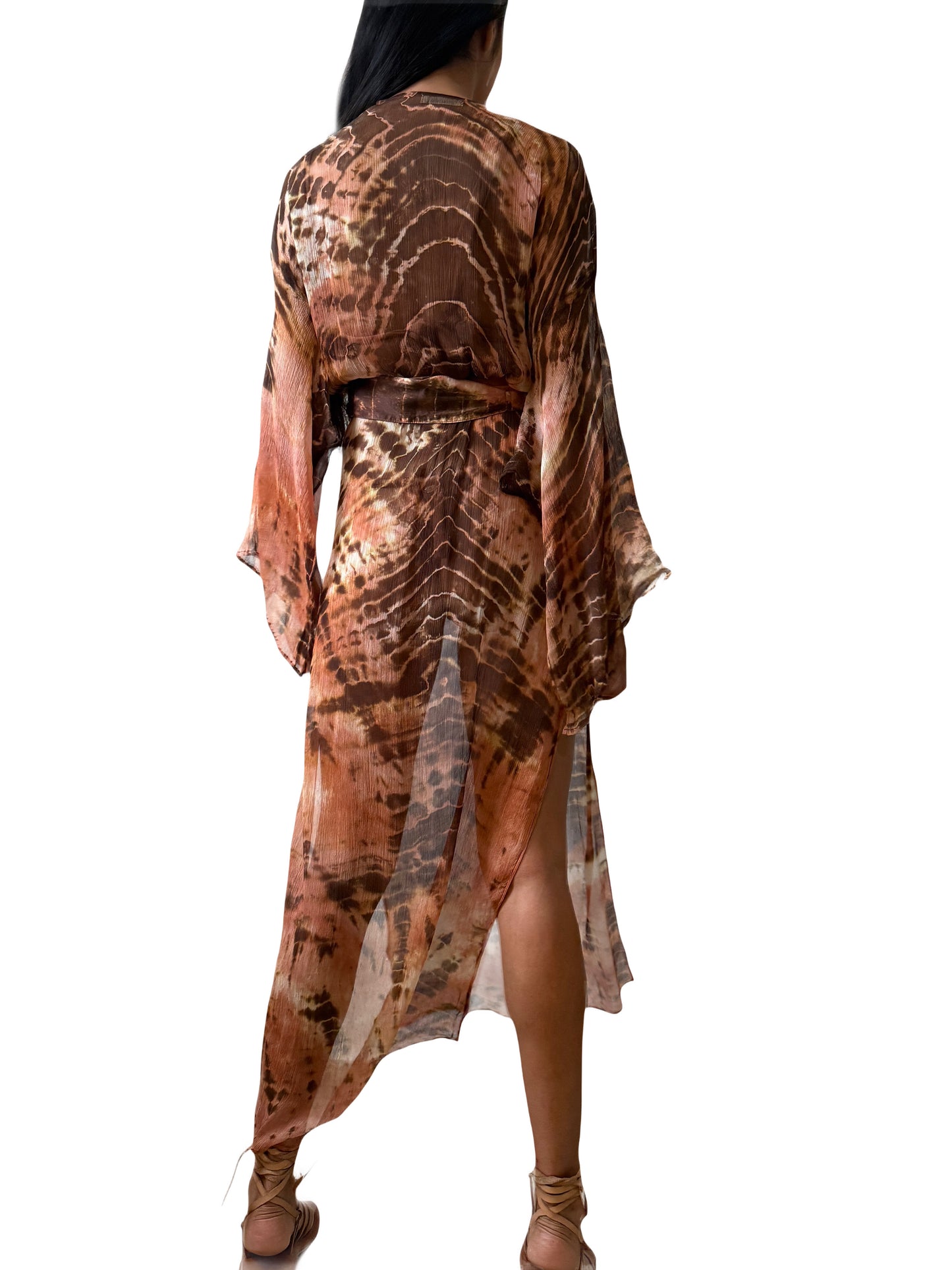 Long Kimono in Rose Rust