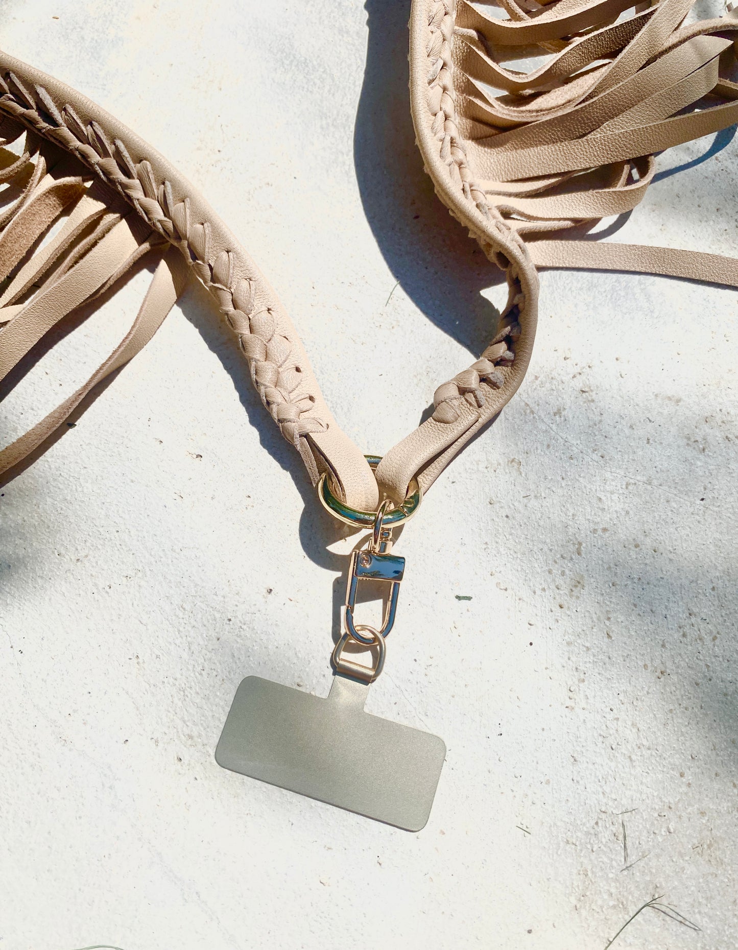 Fringe Leather Phone Strap - many colors