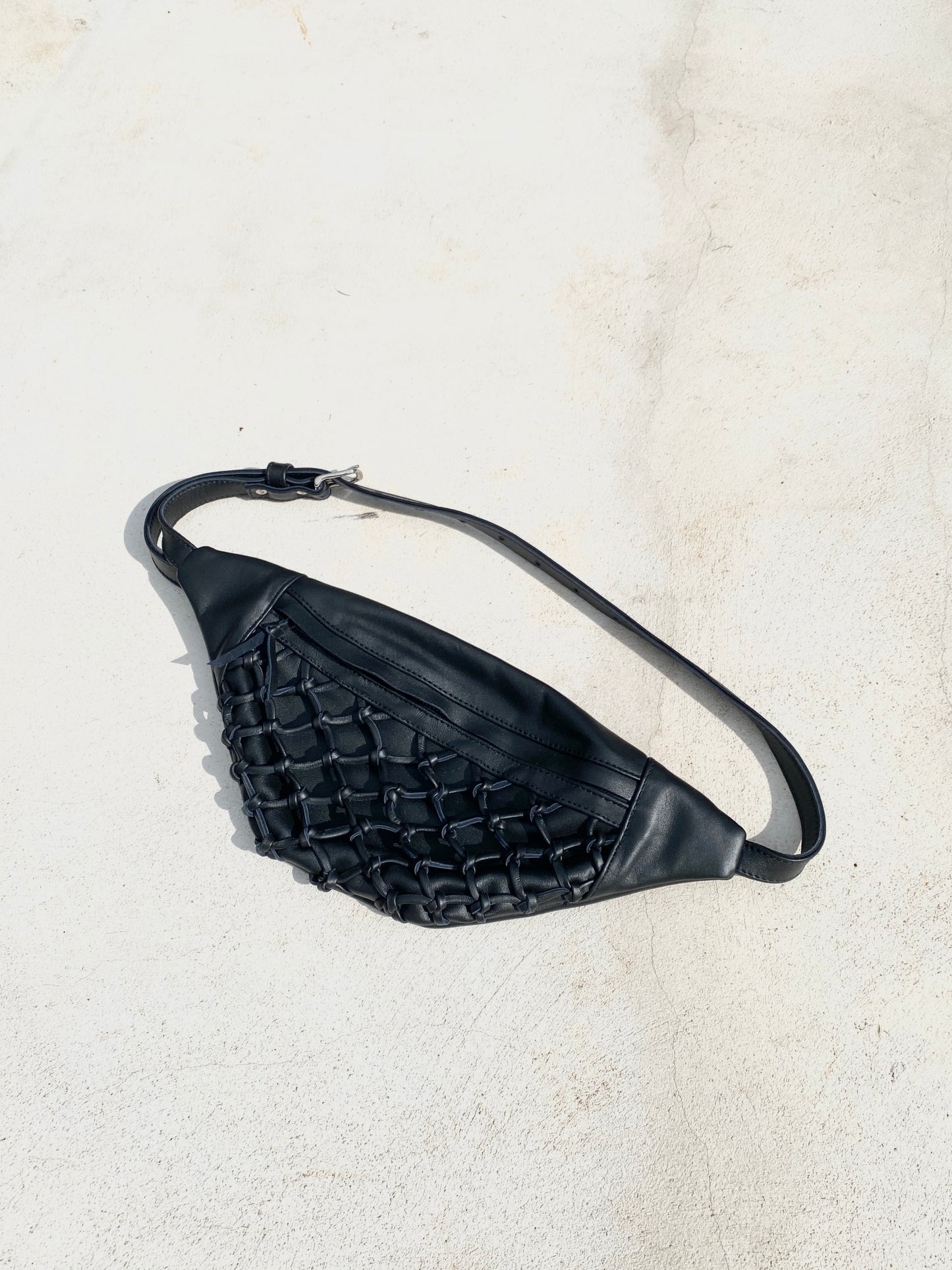 Net Sling Bag in Black