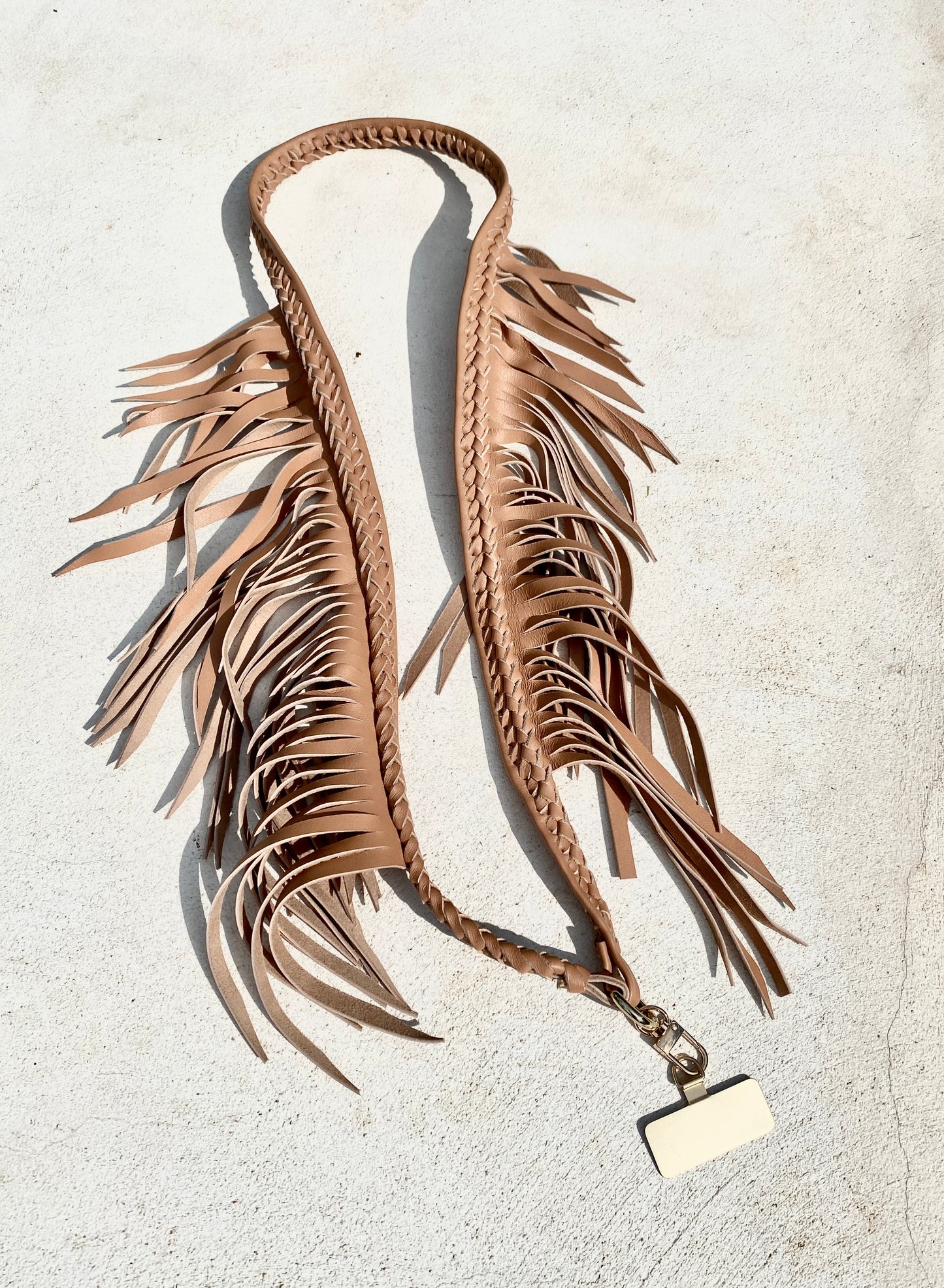 Fringe Leather Phone Strap - many colors