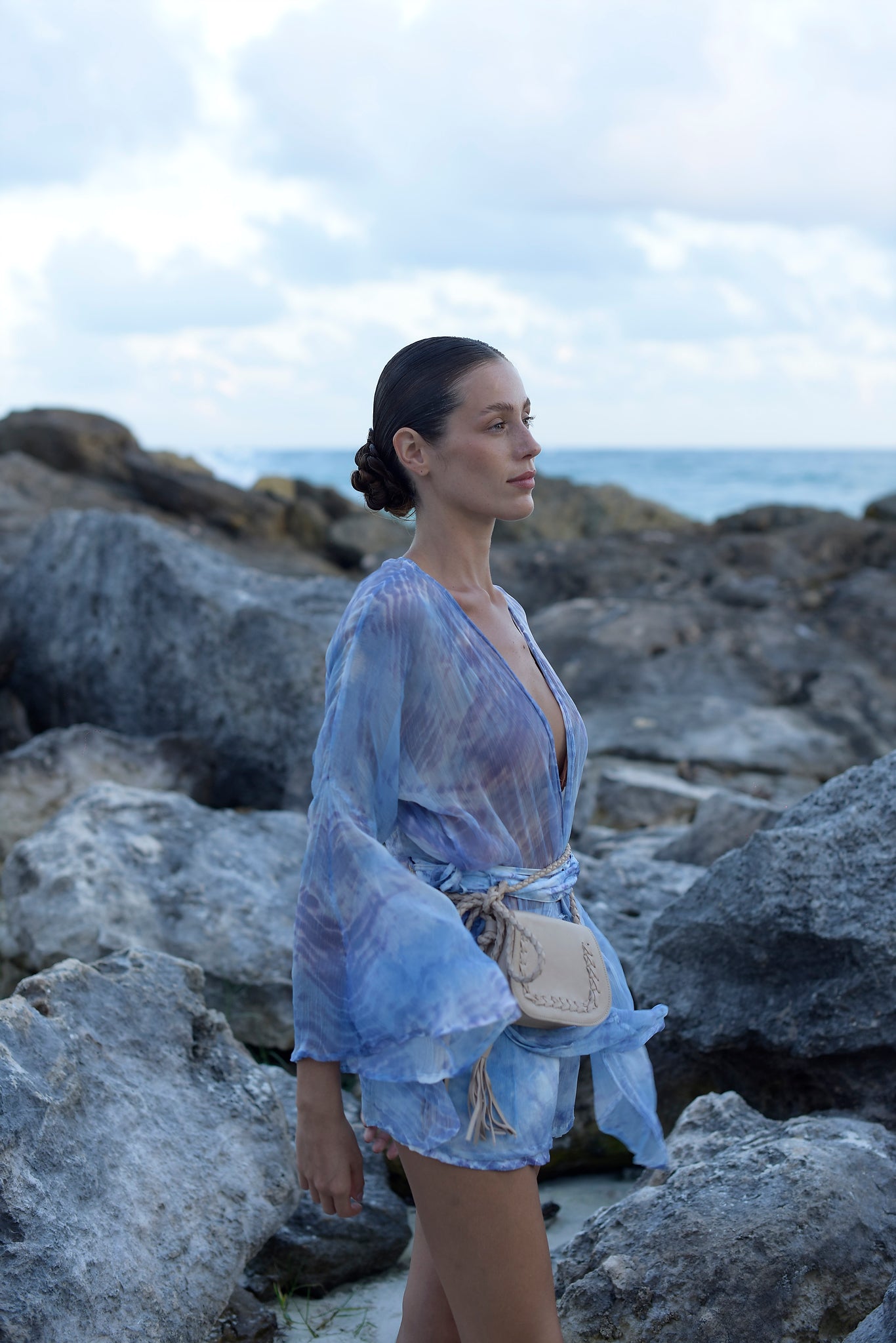 Hera Chiffon Set in Sky Blue