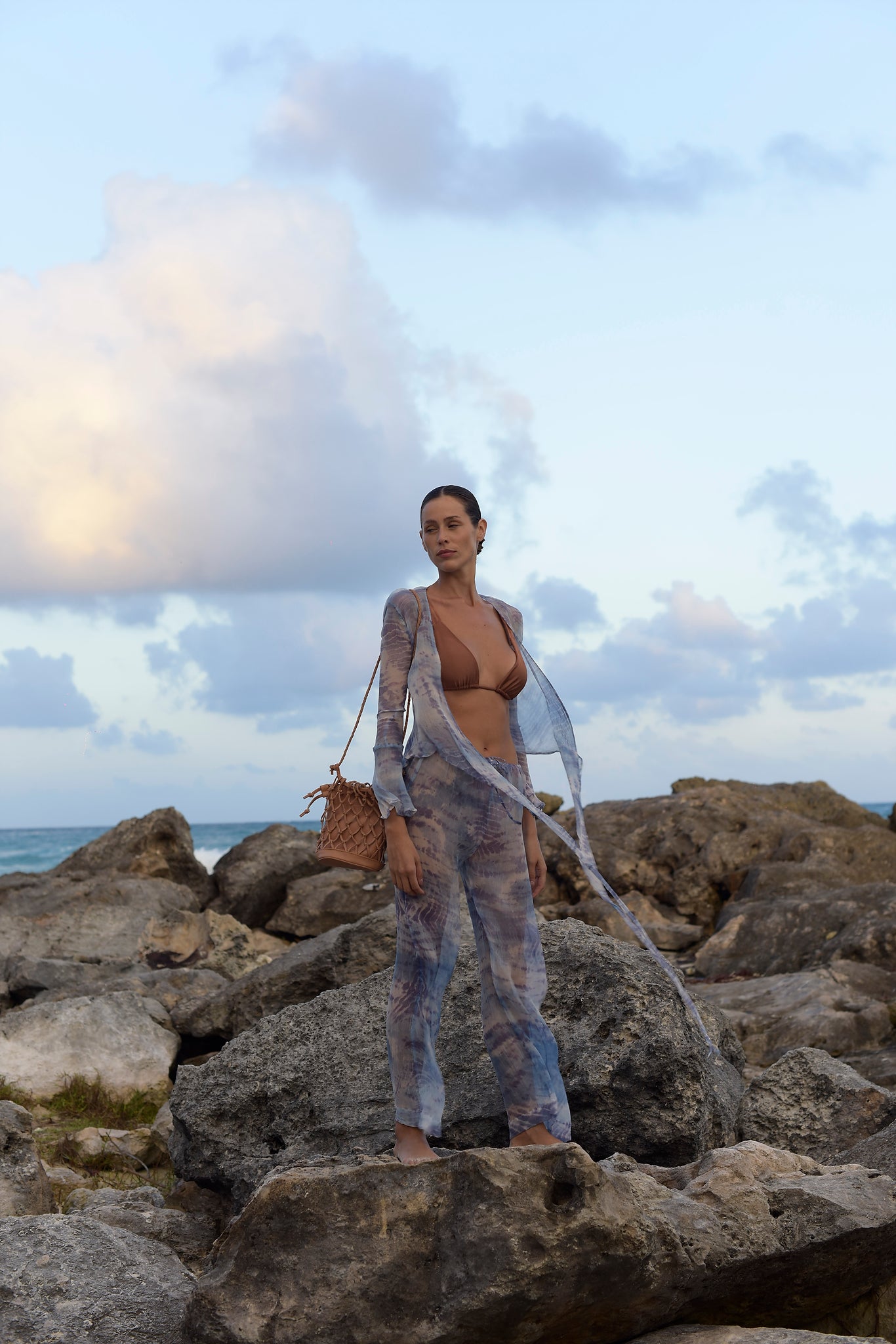 Clo Pants Set in Sky Blue