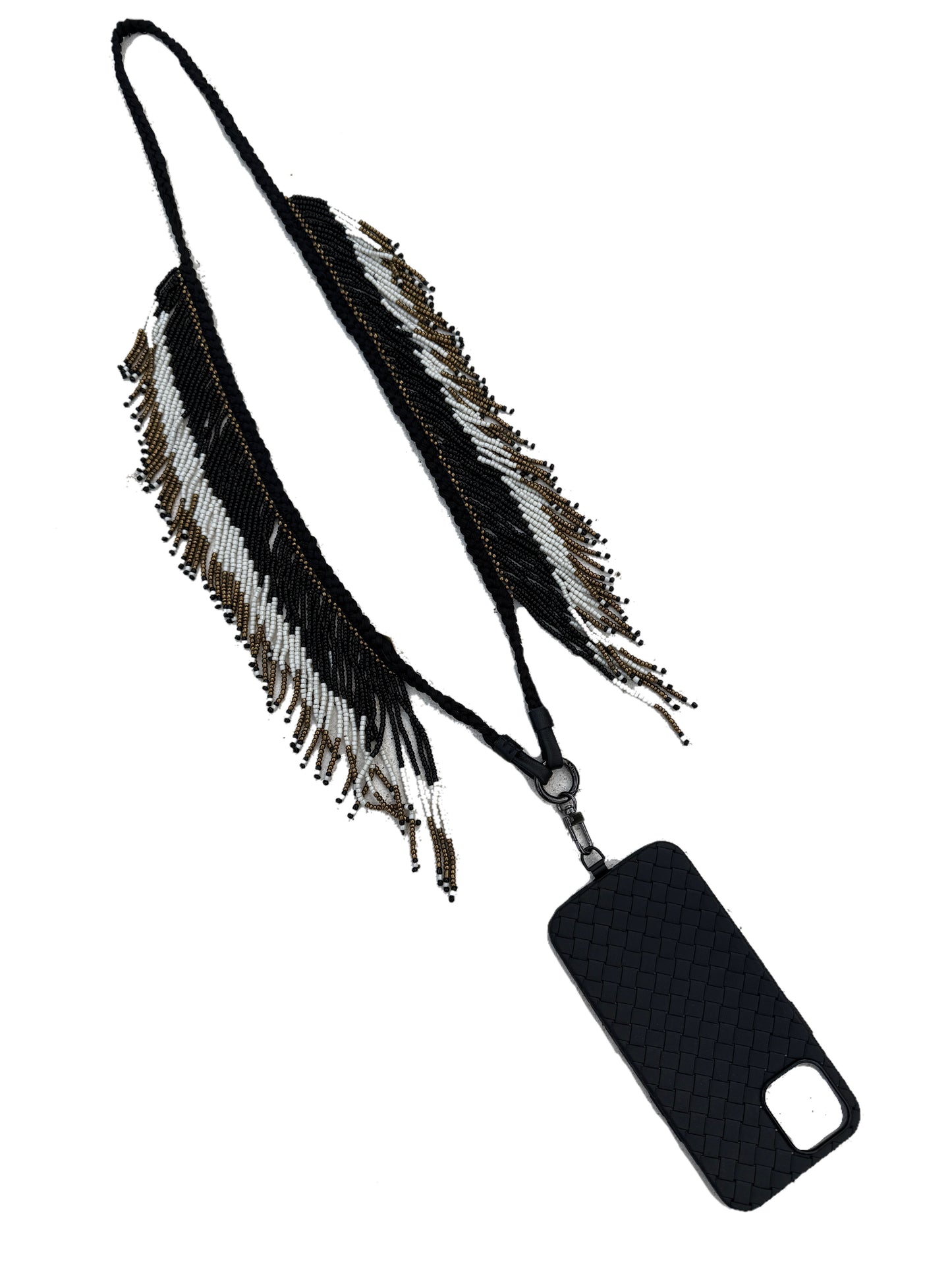 Beaded Fringe Phone Strap Necklace