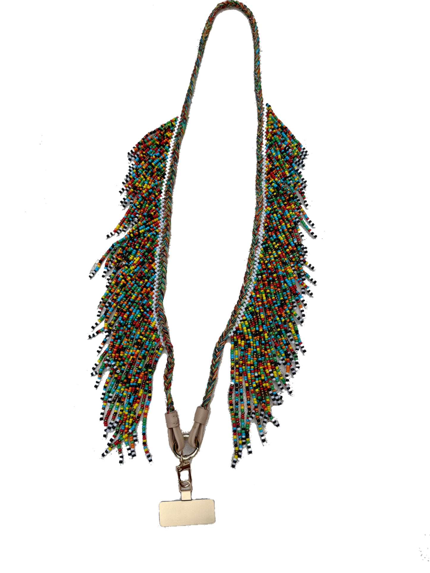 Beaded Fringe Phone Strap Necklace