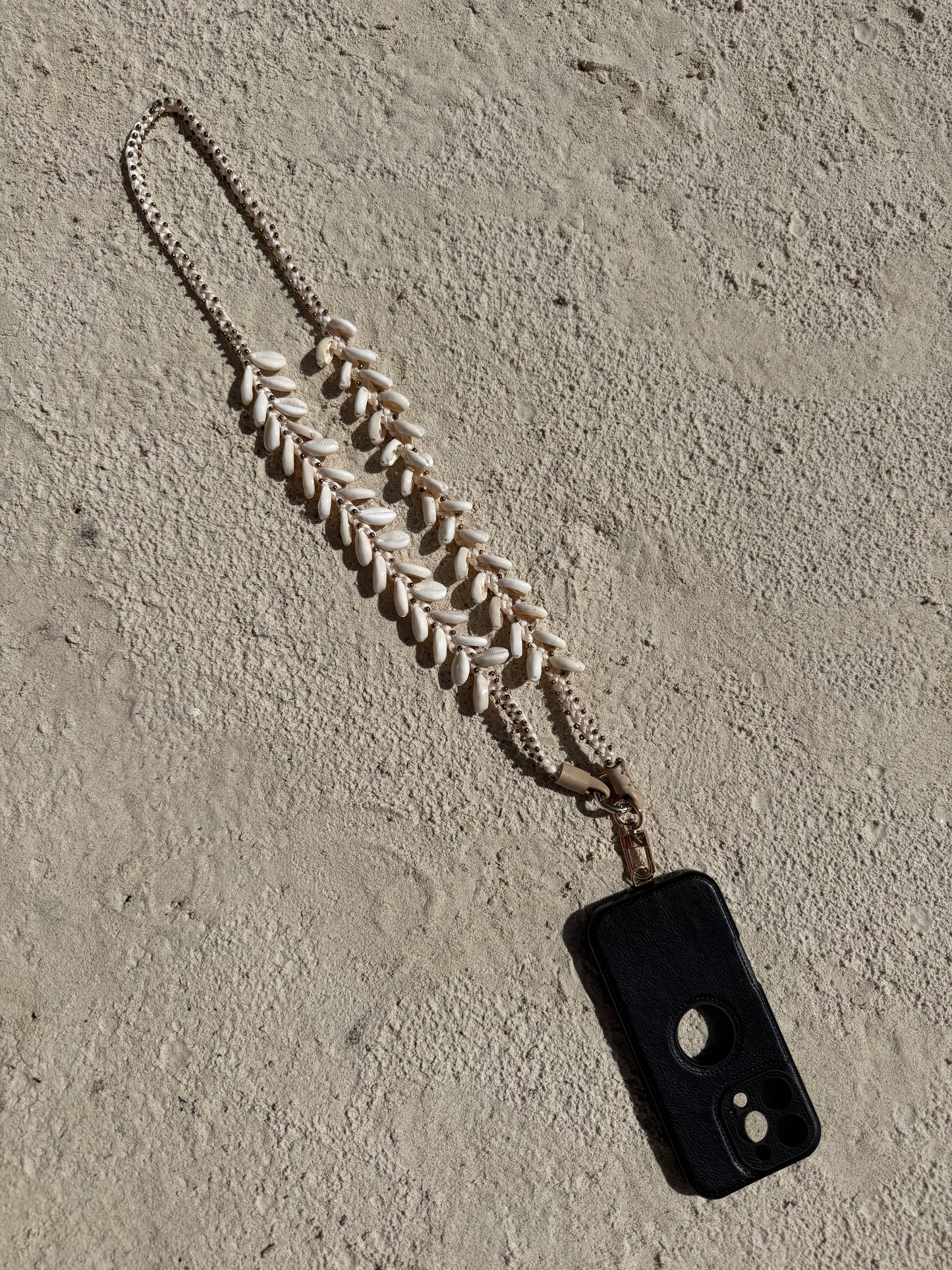 Shell Beaded Phone Necklace