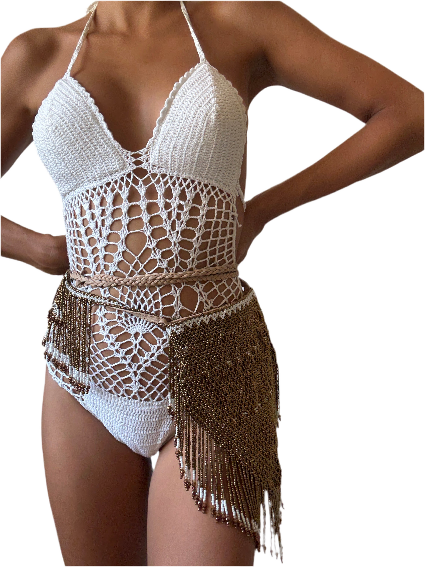 Caye Beaded Bag - Gold