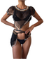 Aya Beaded Top in Black