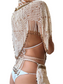 Aya Beaded Top in Pearlescent White