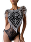 Aya Beaded Top in Black/White