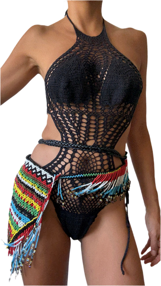 Caye Beaded Bag - Rainbow