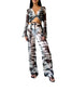 Clo Pants Set in Black/White