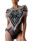 Aya Beaded Top in Black/White