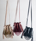 Gold Sand Mini Beaded Bucket Bag