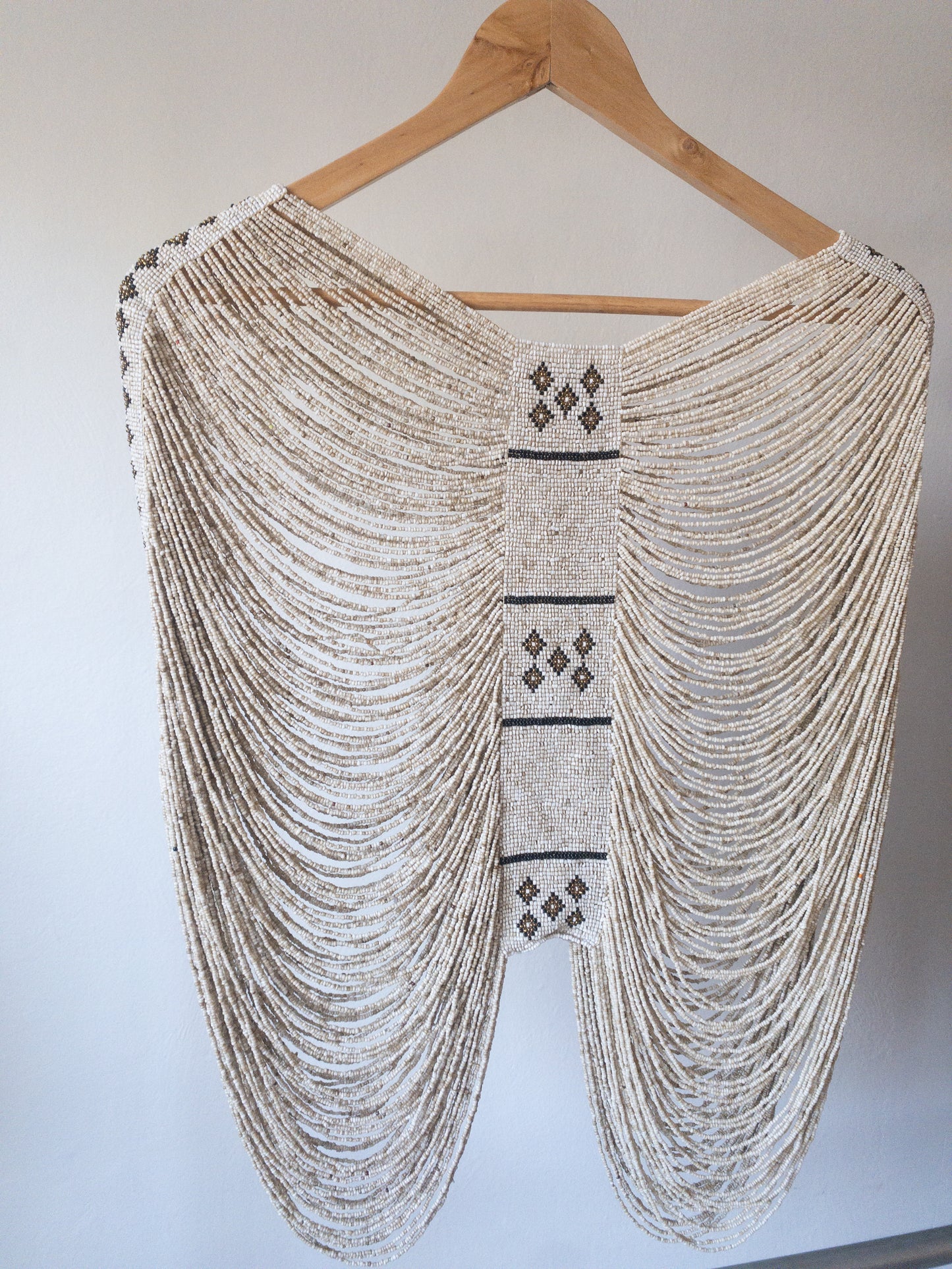 Long Natural Beaded Top