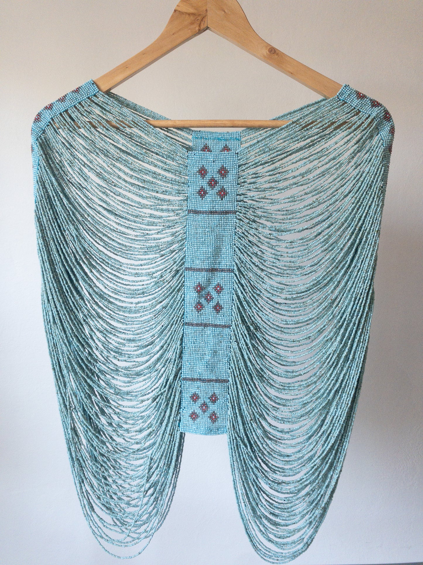 Turquoise Long Beaded Top