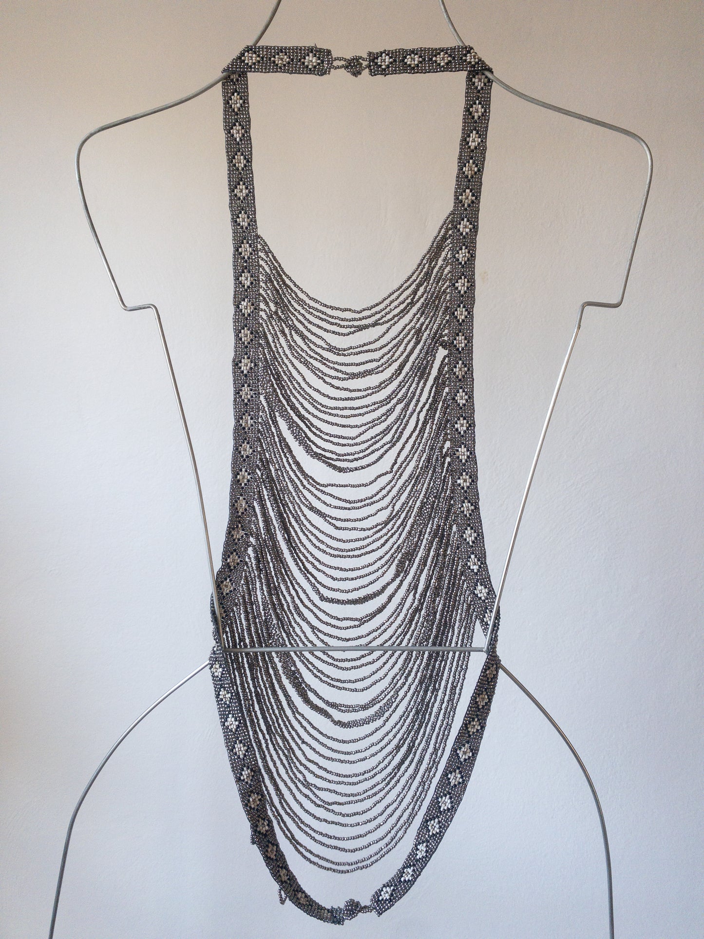 Silver Beaded Halter