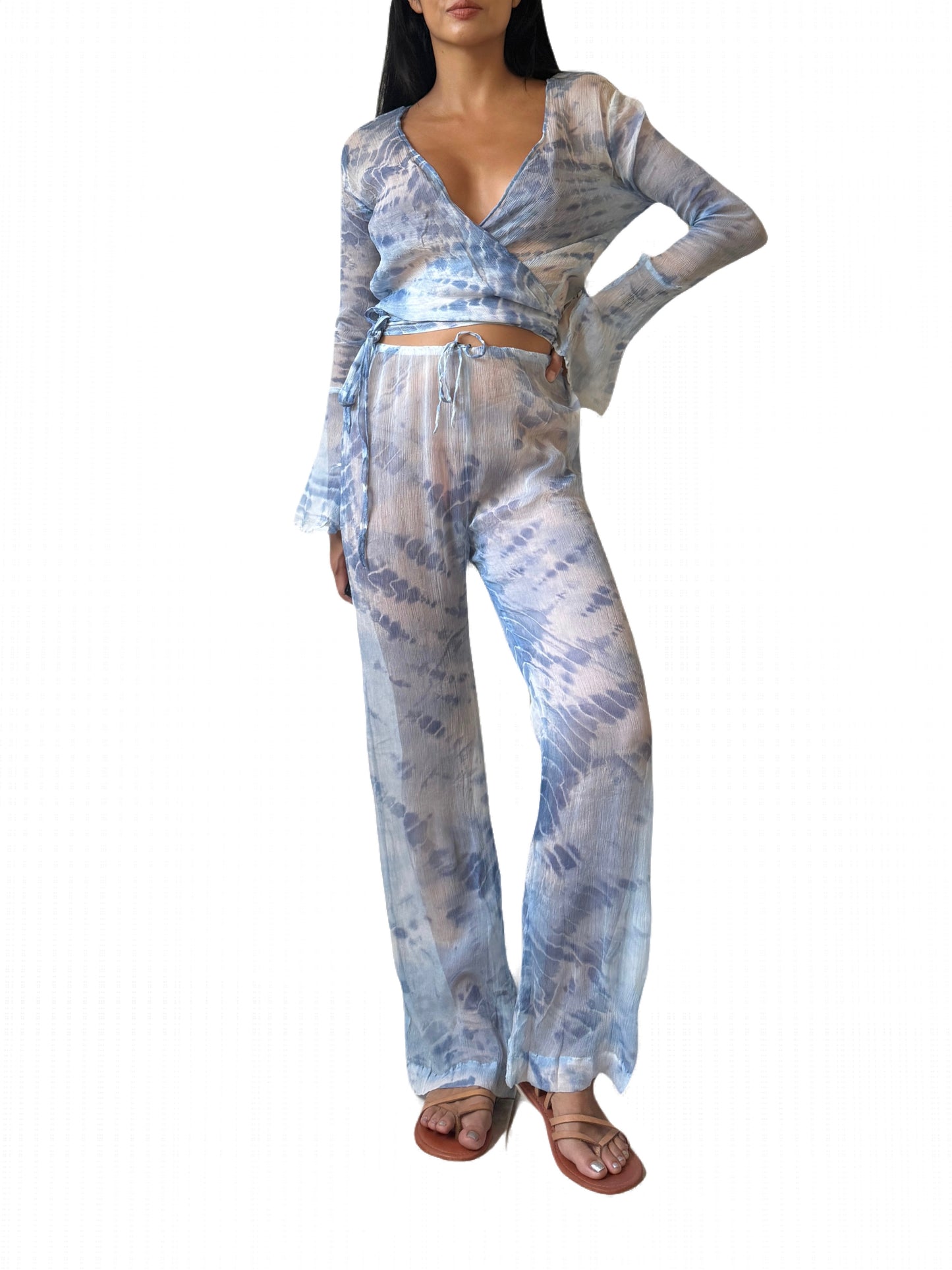 Clo Pants Set in Sky Blue