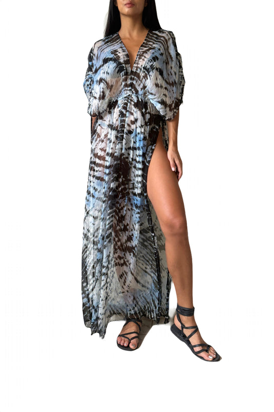 Celeste Kaftan in Ocean Blue