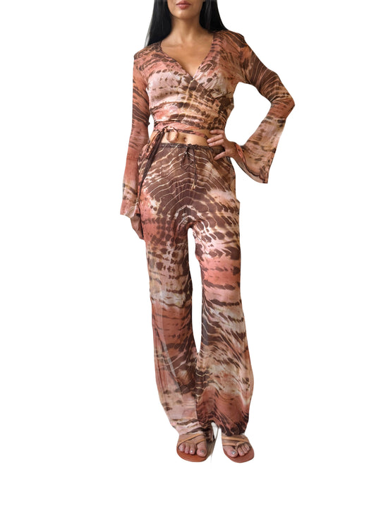 Clo Pants Set in Rose Rust
