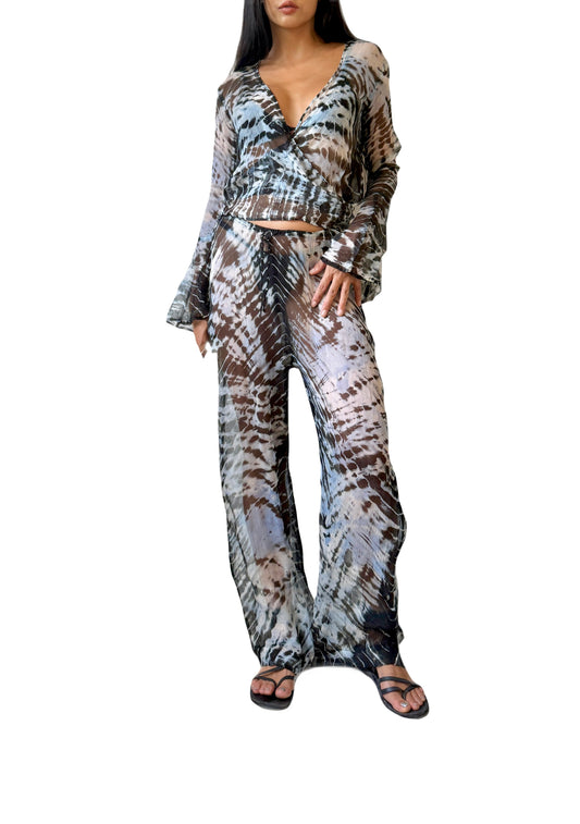 Clo Pants Set in Ocean Blue