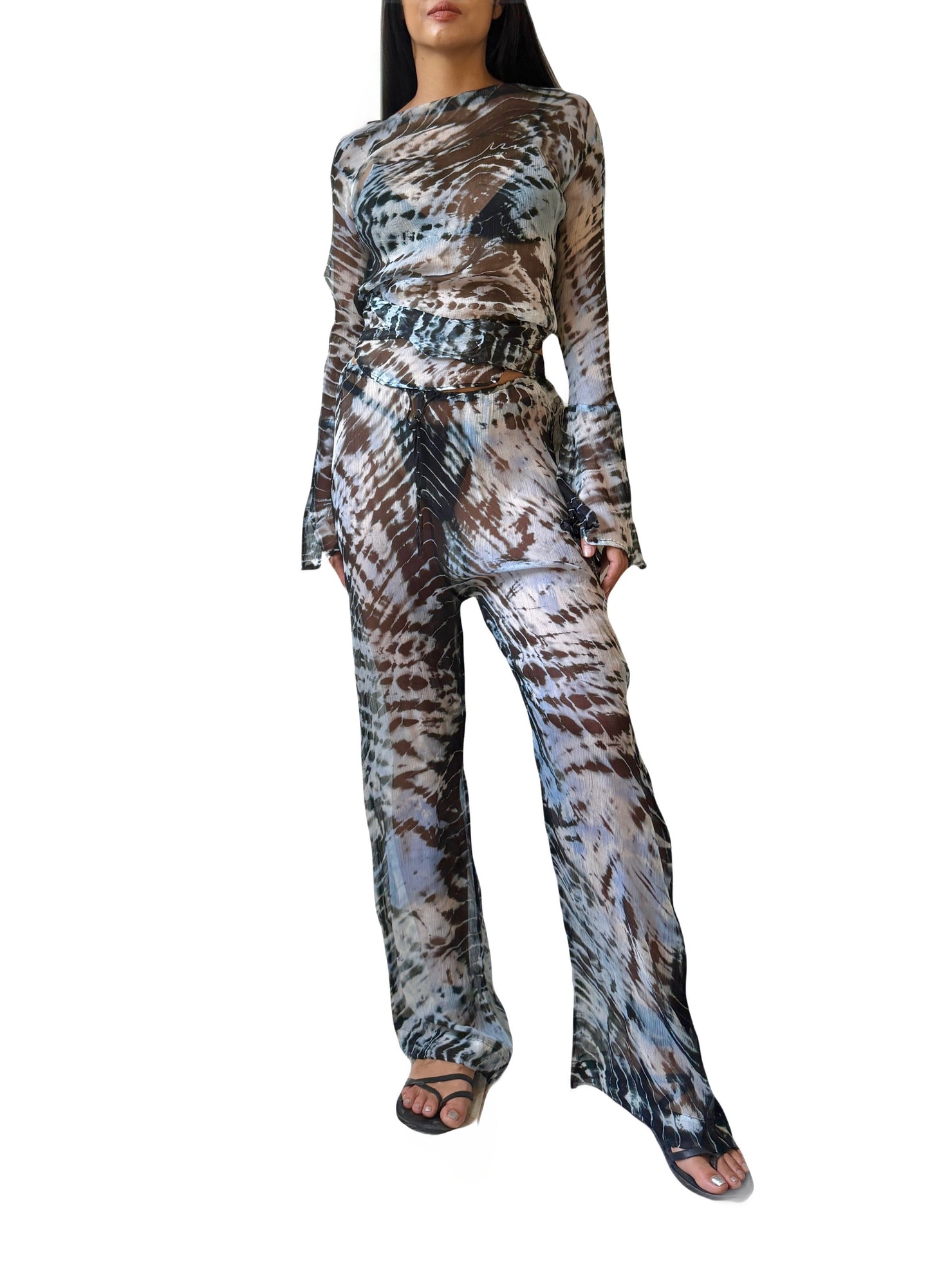 Clo Pants Set in Ocean Blue