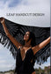 Suede Fringe Shawl in Black