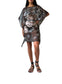 Azure Kaftan Dress in Black/White