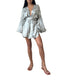 Mar Silk Shorts Set in Storm Grey