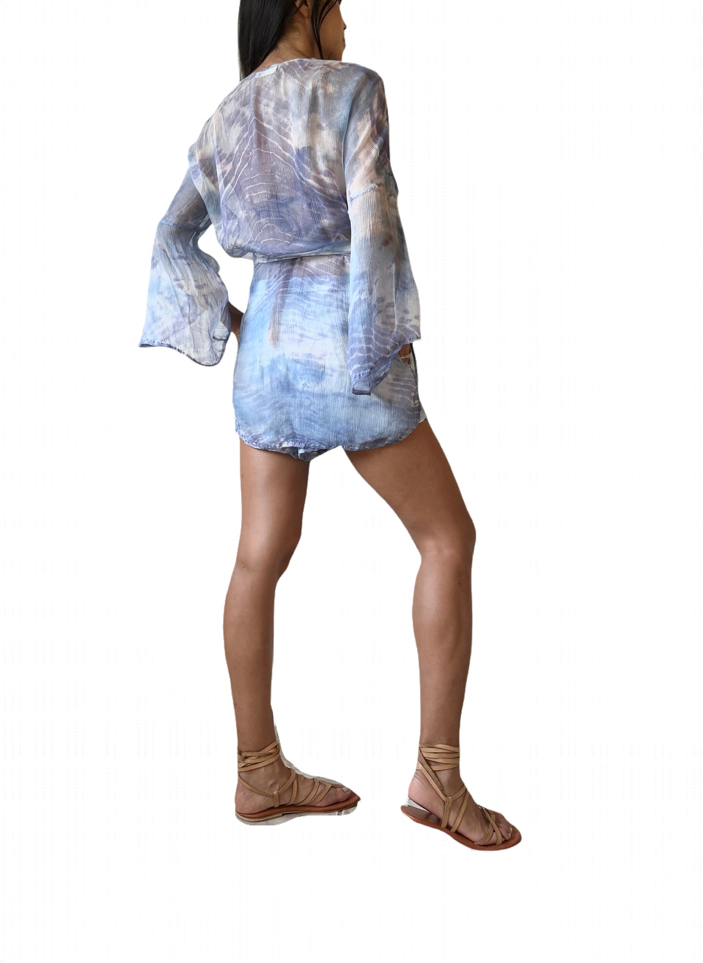 Hera Chiffon Set in Sky Blue