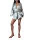 Mar Silk Shorts Set in Storm Grey