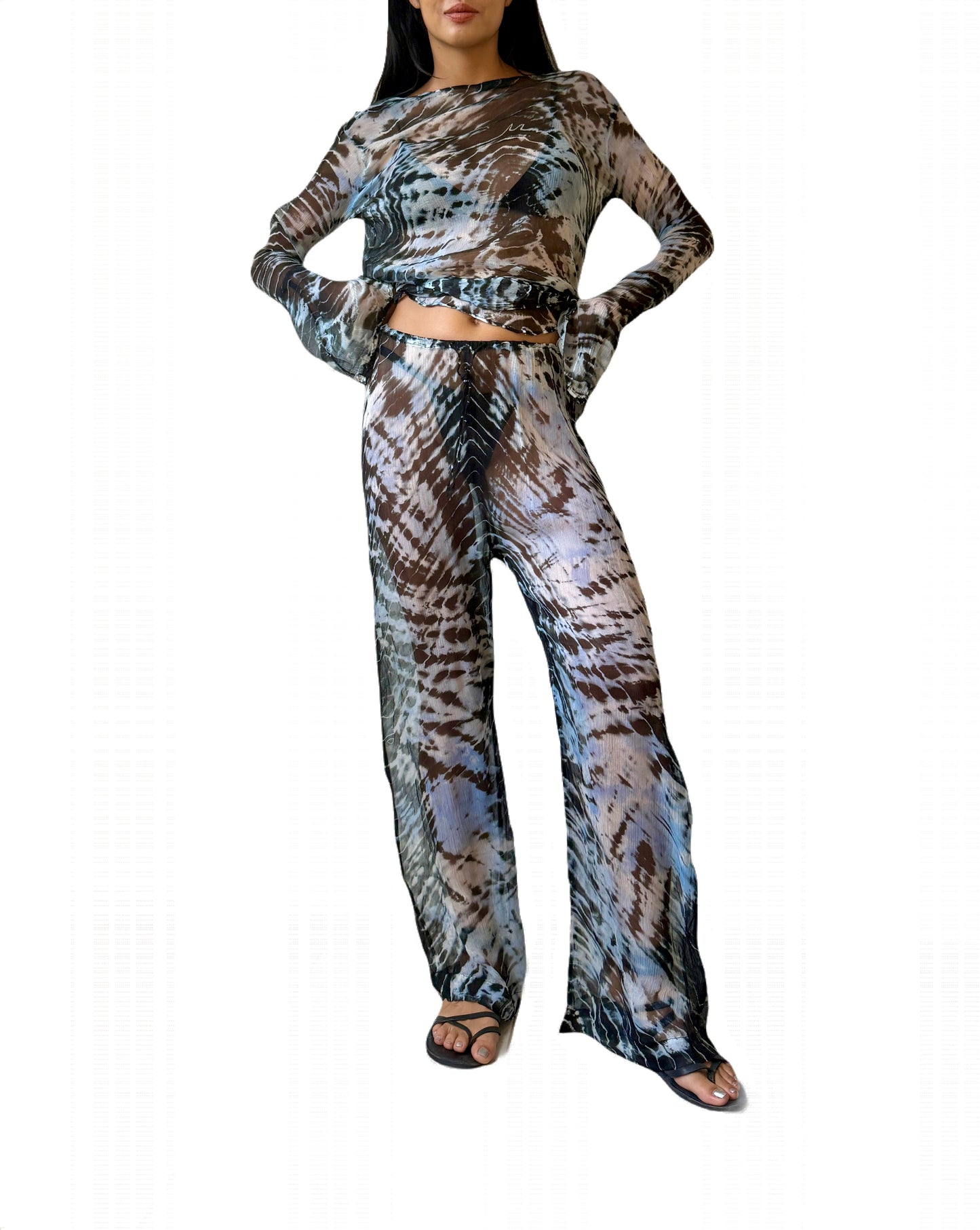 Clo Pants Set in Ocean Blue