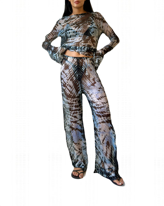 Clo Pants Set in Ocean Blue