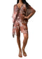 Azure Kaftan Dress in Rose Rust