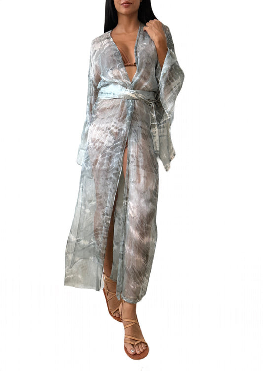 Long Kimono in Storm Grey