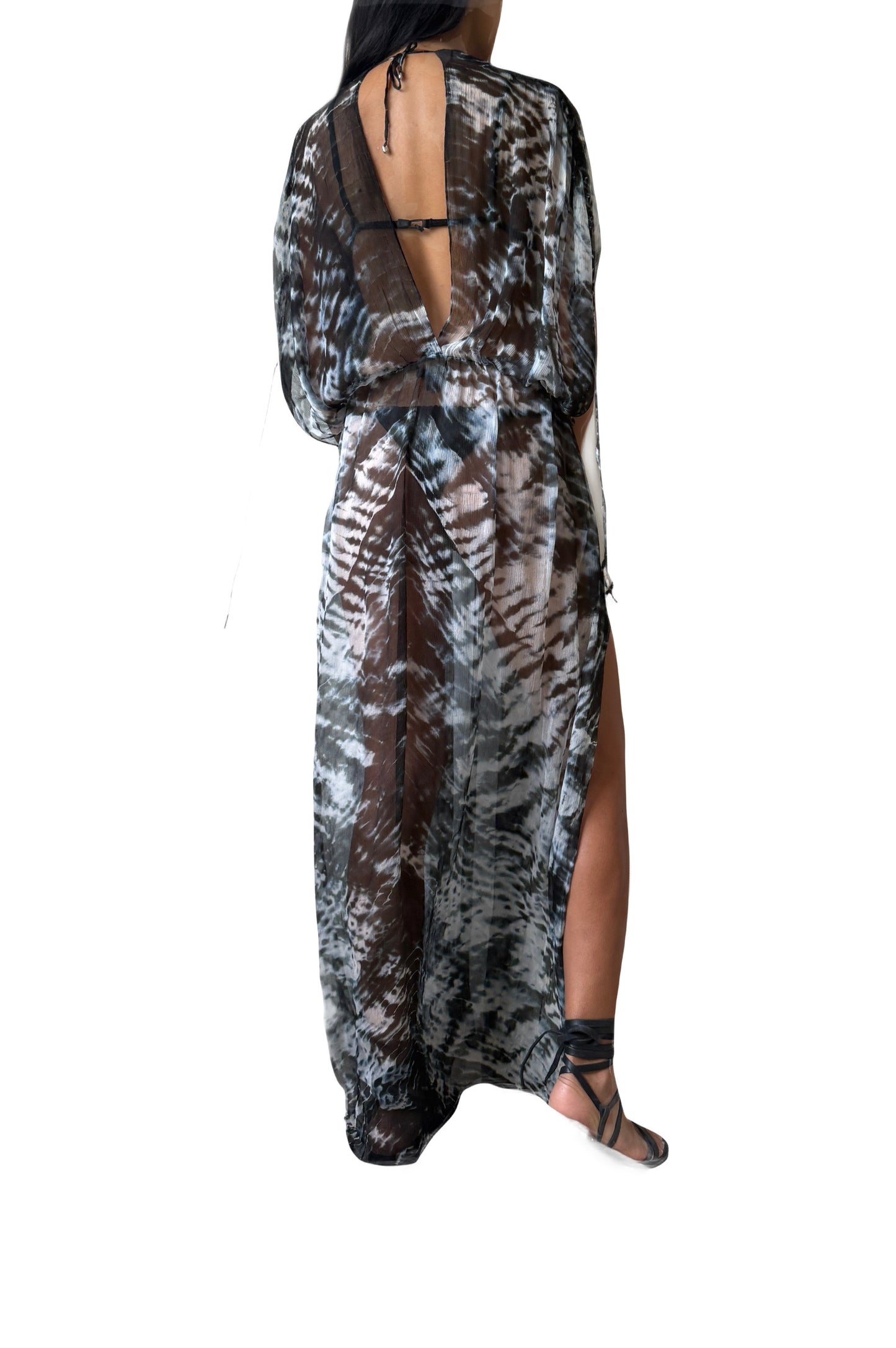 Celeste Kaftan in Black/White
