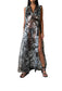 Celeste Kaftan in Black/White
