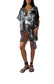 Azure Kaftan Dress in Black/White