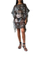 Azure Kaftan Dress in Black/White