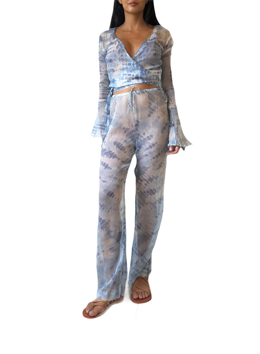 Clo Pants Set in Sky Blue
