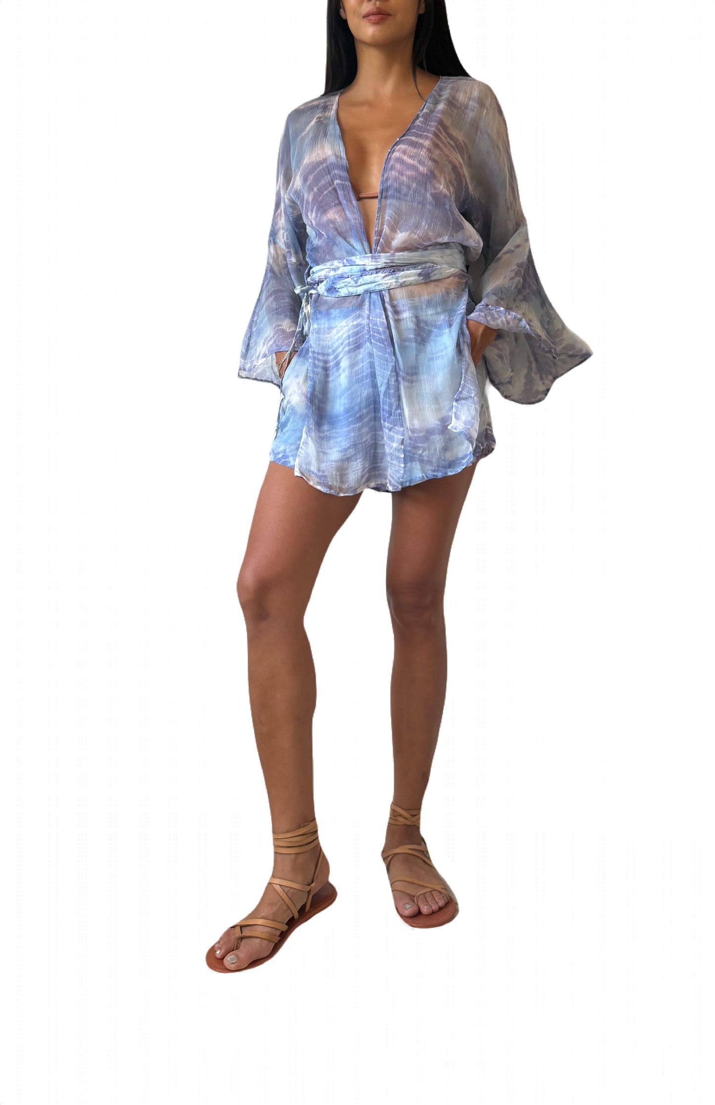 Hera Chiffon Set in Sky Blue